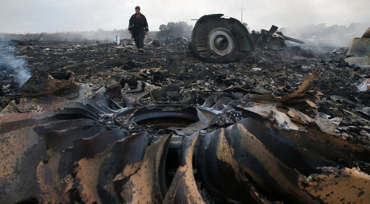 2014 metų liepos 17 dieną iš Amsterdamo į Kvala Lumpūrą skridęs „Boeing 777“ buvo numuštas Ukrainos rytuose (nuotr. SCANPIX)