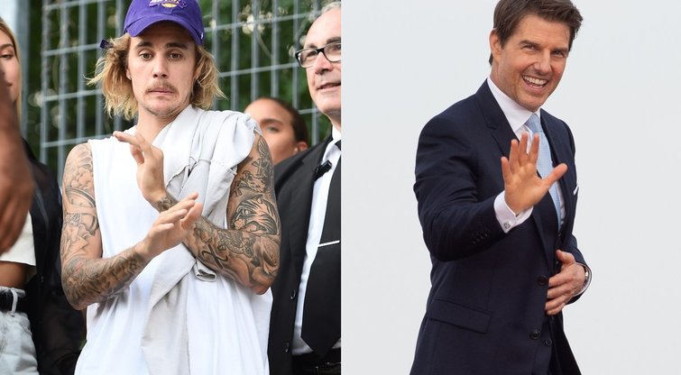 Justin Bieber ir Tom Cruise (nuotr. SCANPIX) tv3.lt fotomontažas