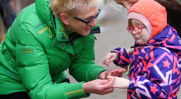 Olimpinė čempionė su mažąja kovotoja  (nuotr. TV3)