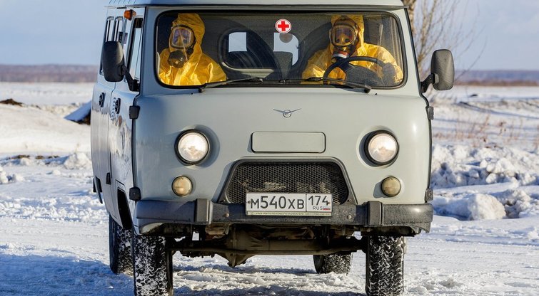 Rusijos greitosios pagalbos automobilis (nuotr. SCANPIX)