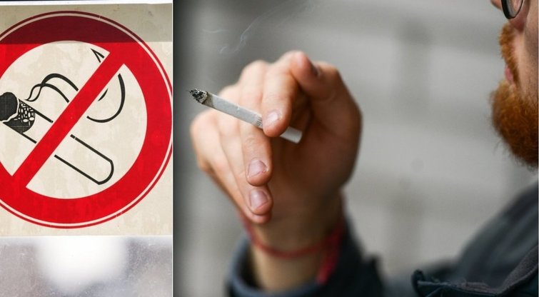 Nuo šių metų sausio pirmosios įsigaliojo įsakymas draudžiantis daugiabučių balkonuose rūkyti (tv3.lt fotomontažas)