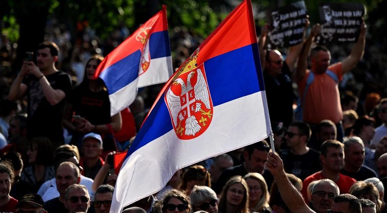 Serbijos vėliava (nuotr. SCANPIX)