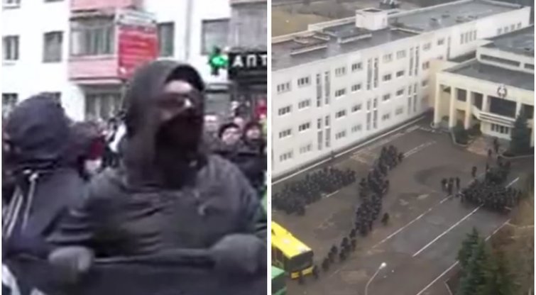 Minske vyksta mitingas prieš valdžią: skelbiama susikaupusias gausias pareigūnų pajėgas (nuotr. Gamintojo)