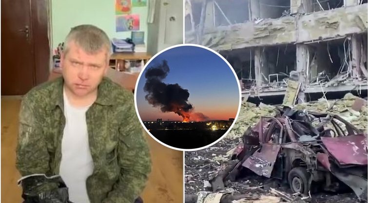 Sulaikytas rusų lėktuvo pilotas siunčia žinutę Putinui: „Karą jau pralaimėjome“ (tv3.lt fotomontažas)