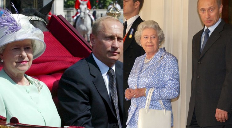 Karalienė Elžbieta ir Vladimiras Putinas (tv3.lt koliažas)