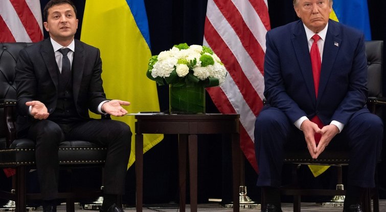Volodymyras Zelenskis ir Donaldas Trumpas (nuotr. SCANPIX)