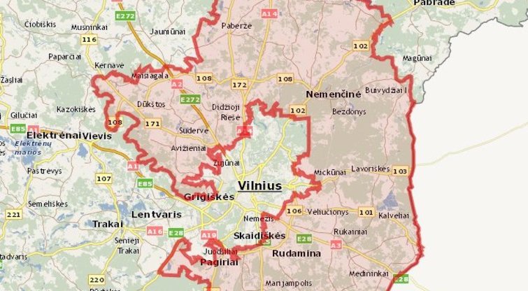 Vilniaus rajonas (maps.lt nuotr.)  