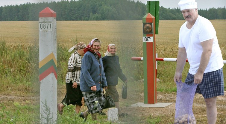 Lukašenka: lietuviai, latviai ir lenkai išsirikiavę palei sieną kaulija grikių ir druskos (nuotr. SCANPIX) tv3.lt fotomontažas