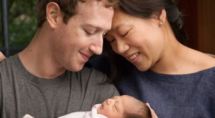 „Facebook“ įkūrėjas Markas Zuckerbergas susilaukė pirmagimės (nuotr. asmeninio albumo („Facebook“)