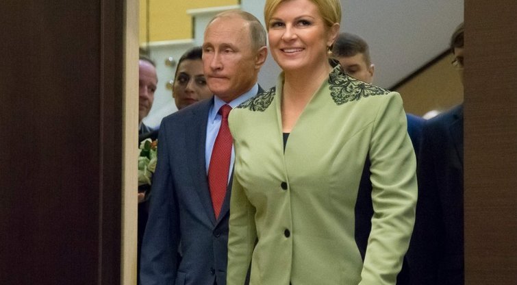 Kolinda Grabar-Kitarovič ir Vladimiras Putinas (nuotr. SCANPIX)