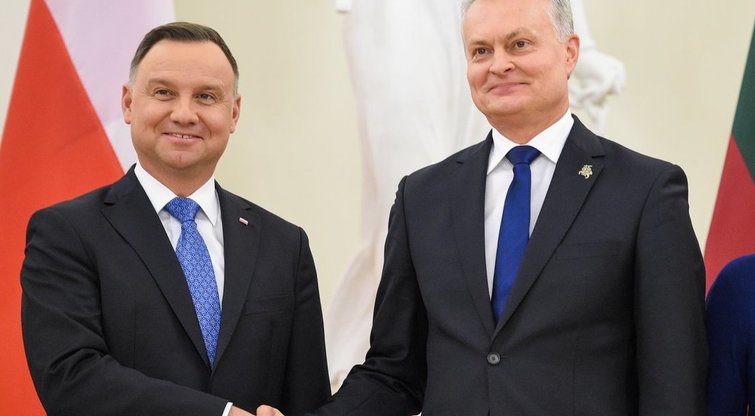 Lenkijos prezidentas Andrzejus Duda susitiko su Gitanu Nausėda (nuotr. Fotodiena/Justino Auškelio)