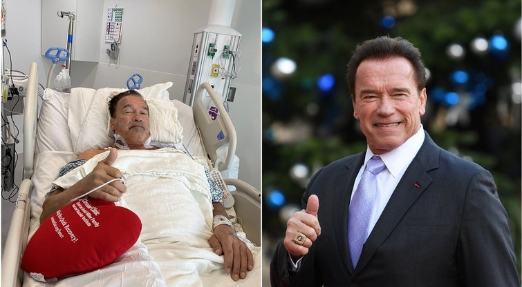 Arnoldui Schwarzeneggeriui atlikta širdies operacija (nuotr. Twitter)