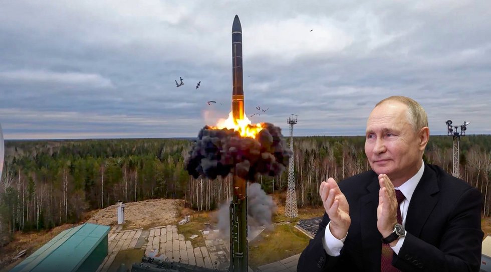 „Baltarusiško“ branduolinio ginklo grėsmė – atsakymas gali slypėti vienoje iš Putino kalbų (nuotr. SCANPIX) tv3.lt fotomontažas
