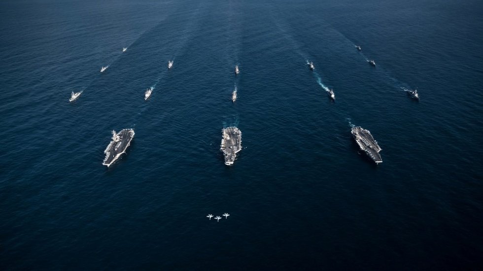 JAV karinio laivyno lėktuvnešiai (nuotr. SCANPIX)