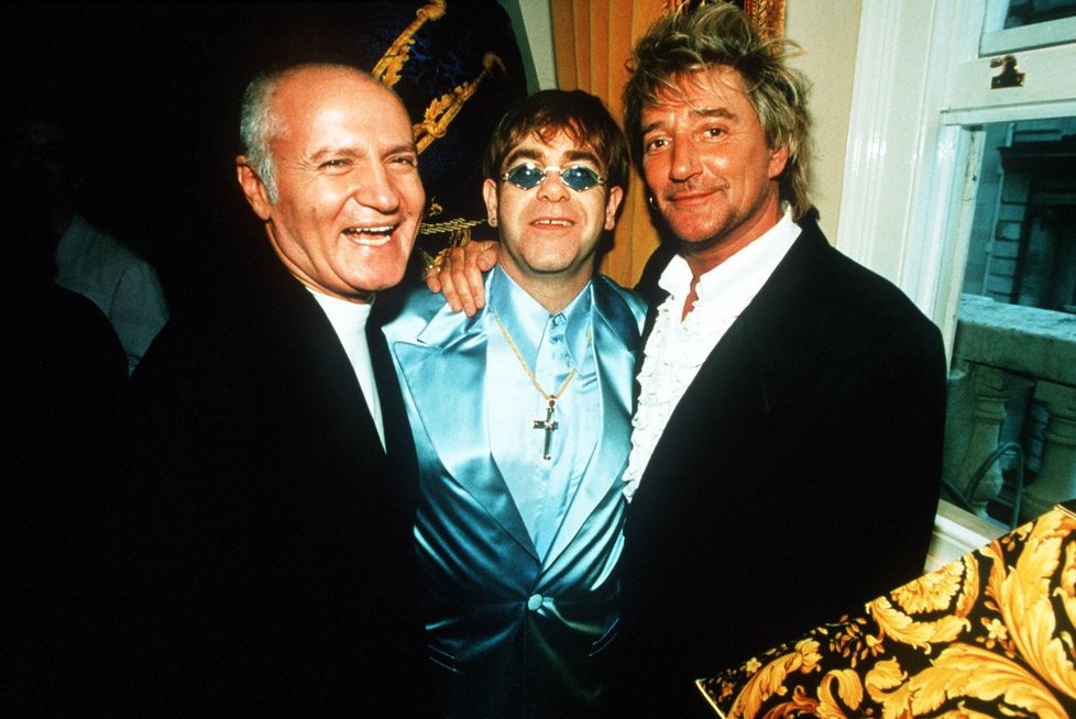 Gianni Versace, Elton John ir Rod Stewart