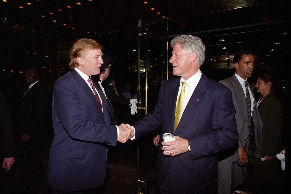 Donaldas Trumpas ir Billas Clintonas