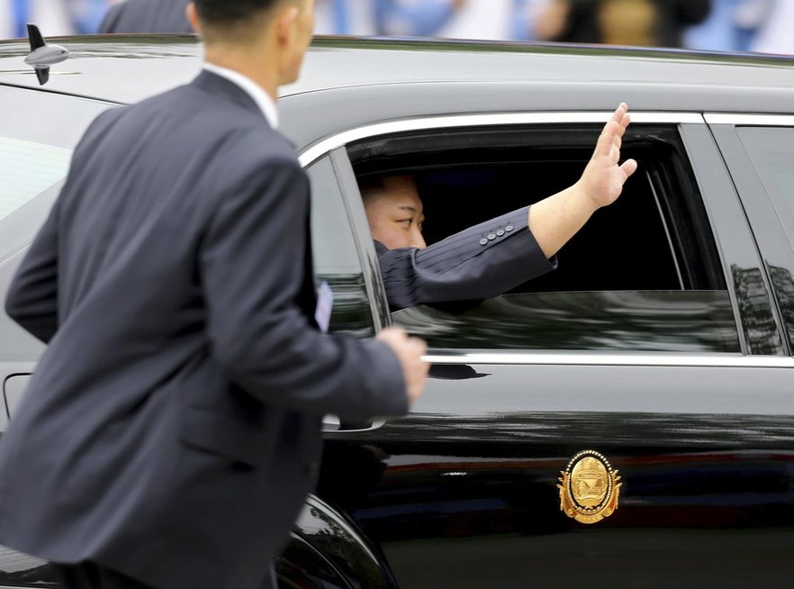 Kim Jong Unas atvyko į susitikimą su Trumpu (nuotr. SCANPIX)