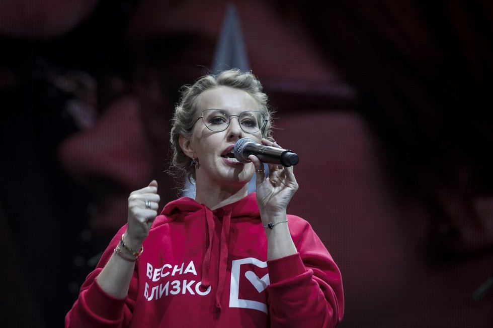 Opozicijos atstove rinkimuose save pozicionavusi K. Sobčak