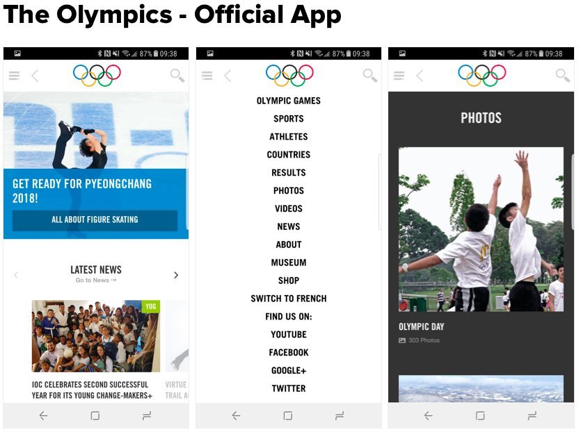 Oficiali olimpinių žaidynių programėlė (nuotr. Organizatorių)