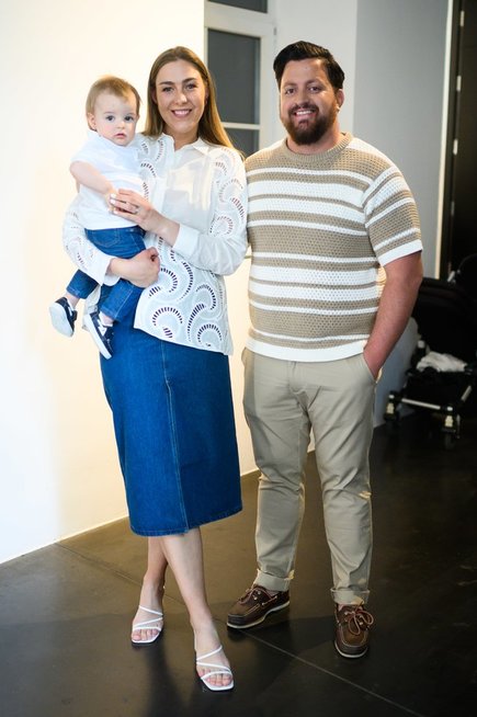 Greta ir Federico Meschino su sūnumi Santiago
