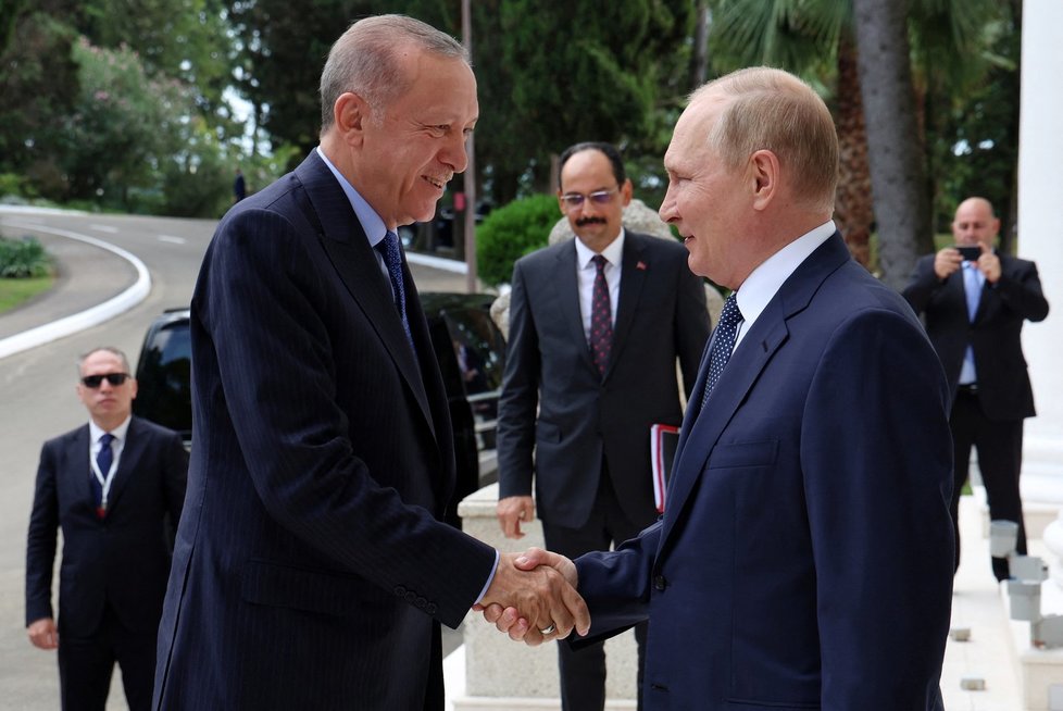 Recepas Tayyipas Erdoganas ir Vladimiras Putinas, (nuotr. SCANPIX)