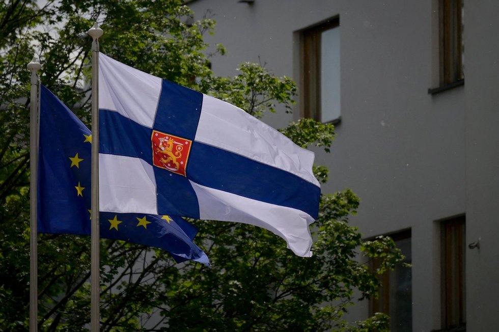 Suomijos vėliava (nuotr. SCANPIX)