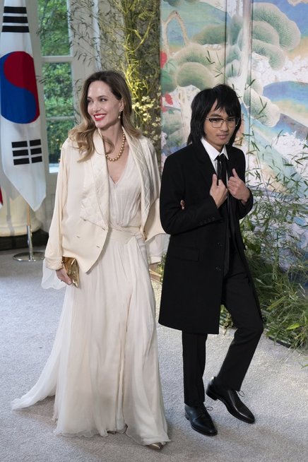 Angelina Jolie su sūnumi Maddoxu (nuotr. SCANPIX)