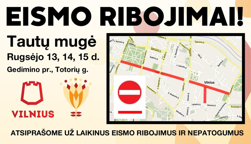 Eismo ribojimai (nuotr. Vilniaus miesto savivaldybės)  