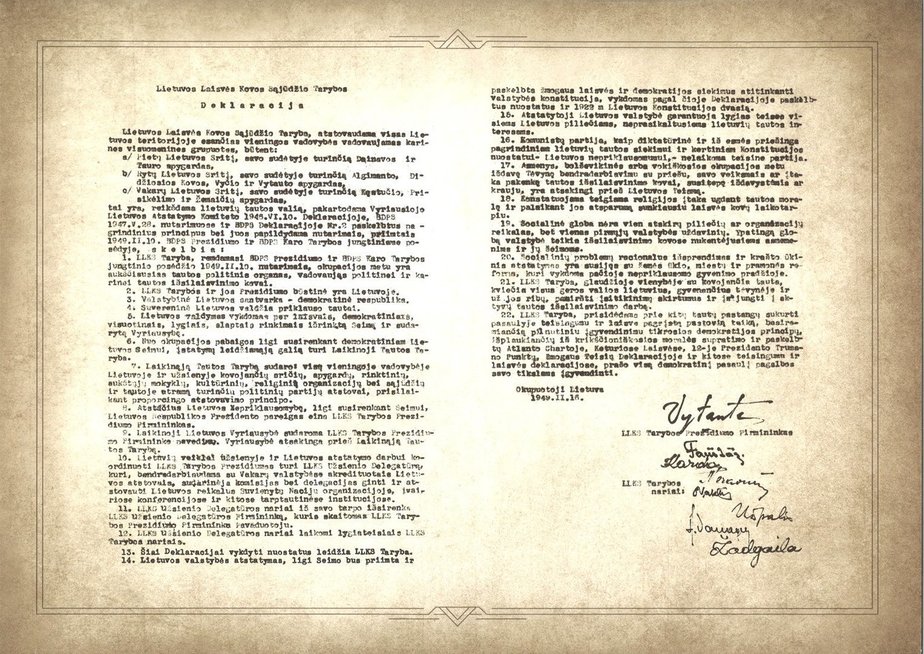 LLKS deklaracija- vienas iš svarbiausių valstybės dokumentų 