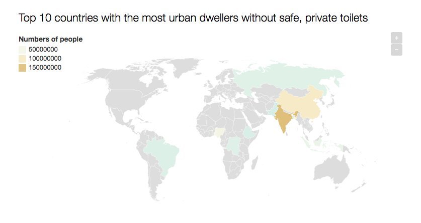 Žemėlapyje parodė, kuriose pasaulio šalyse sunkiausia rasti tualetą  