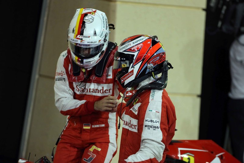 Kimi Raikkonenas ir Sebastianas Vettelis (nuotr. SCANPIX)