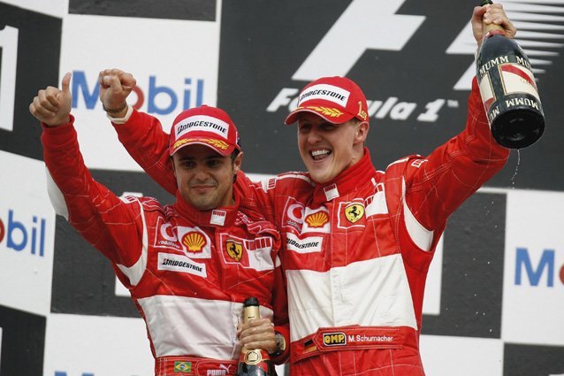 Felipe Massa ir Michaelis Schumacheris (nuotr. SCANPIX)