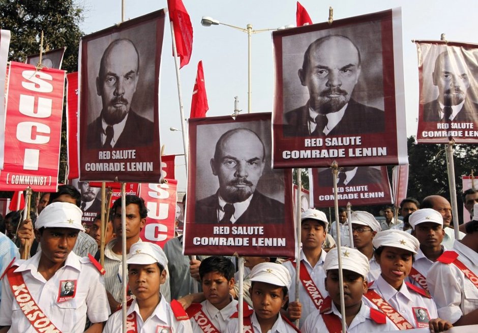 Lenino pasekėjai Indijoje (nuotr. SCANPIX)
