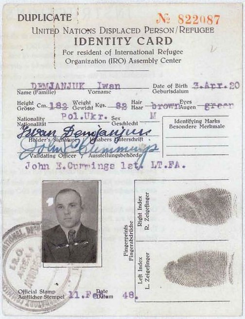 I. Demjaniuko Antrojo pasaulinio karo laikų dokumentai, pateikti teismui