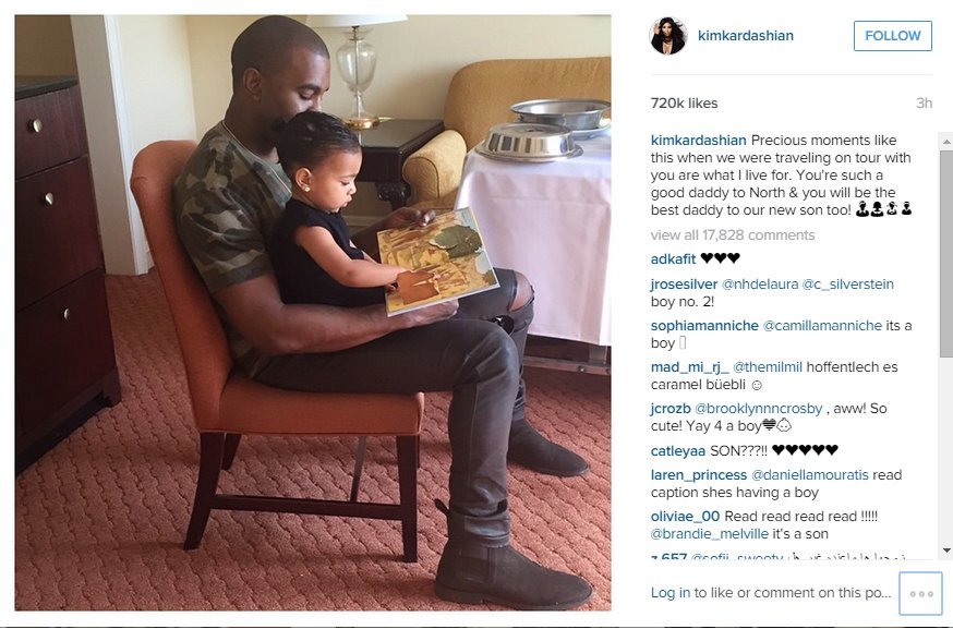 Kanye Westas su dukrele North (nuotr. Instagram)