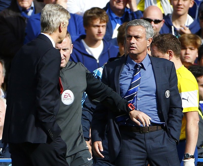 Arsene’as Wengeras ir Jose Mourinho (nuotr. SCANPIX)