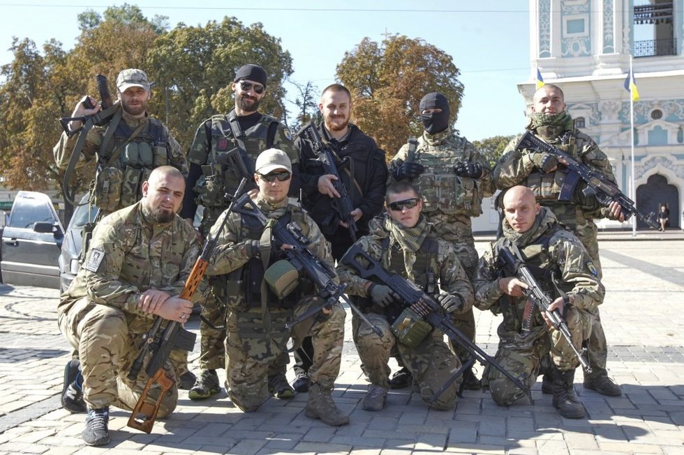 Ukrainos savanorių daliniai (nuotr. SCANPIX)