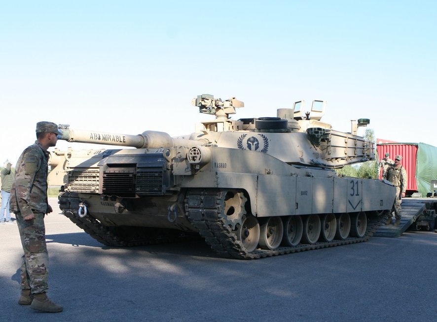 Amerikiečių gamybos tankas „Abrams“ (nuotr. SCANPIX)