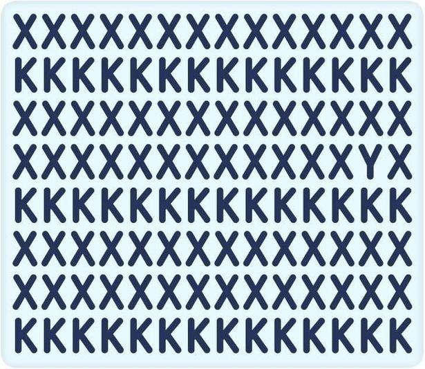 Raskite kitokią raidę tarp X ir K: pavyks atidžiausiems (nuotr. facebook.com)