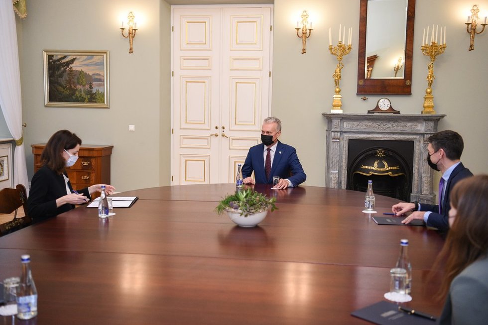 Kandidatė į ministres M. Navickienė susitiko su prezidentu