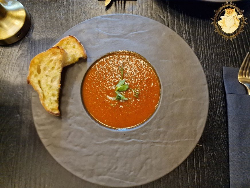 Kreminė pomidorų sriuba – 5,00€ (nuotr. Riebaus katino)