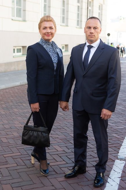 Linas Pernavas su žmona Jūrate