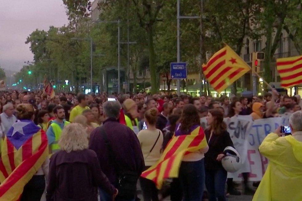 Chaosas Ispanijoje (nuotr. stop kadras)