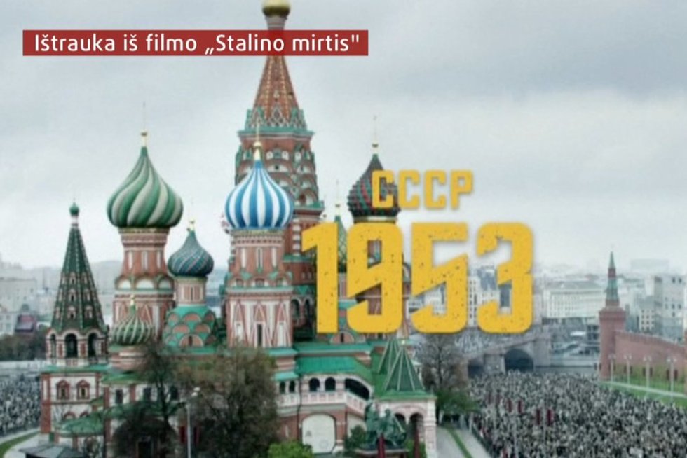 Juodojo humoro komedija „Stalino mirtis“ Kremliaus politikams juokinga nepasirodė  