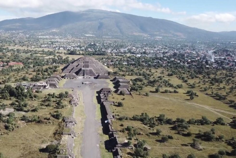 Meksikoje turistams ir vėl atvertas įspūdingasis Teotihuakano miestas (nuotr. stop kadras)