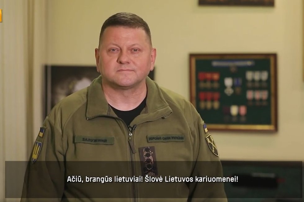 Zalužno sveikinimas Lietuvos kariuomenei: „Mes stovime petys į petį“ (nuotr. Gamintojo)