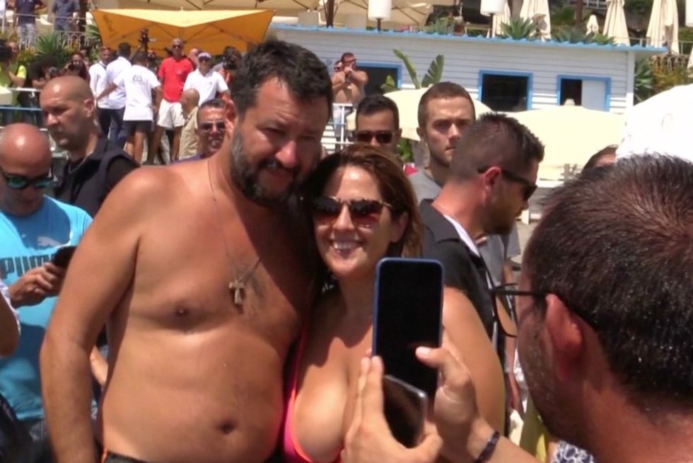 Italijos vicepremjeras Metteo Salvinis (nuotr. stop kadras)