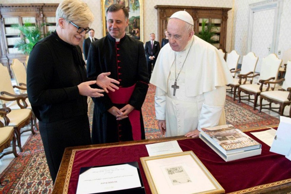 Ingrida Šimonytė susitiko su popiežiumi   